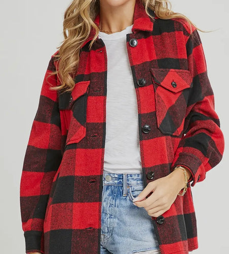 Buffalo Plaid Shacket - Plus