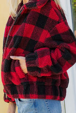 Load image into Gallery viewer, Buffalo Plaid Zip-Up Jacket