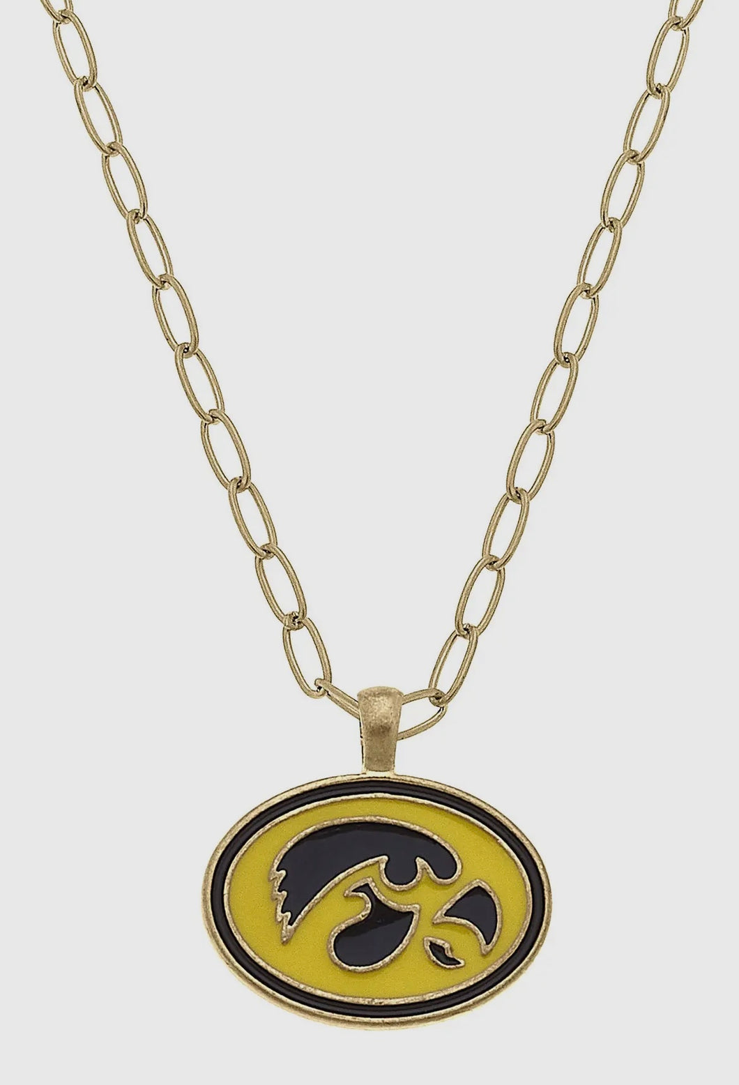 Iowa Hawkeyes Enamel Pendant Necklace
