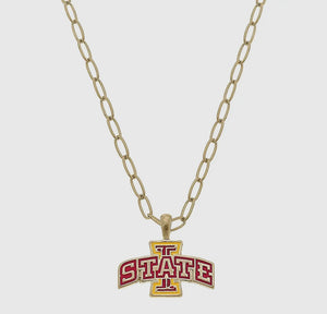 Iowa State Cyclones Enamel Pendant Necklace
