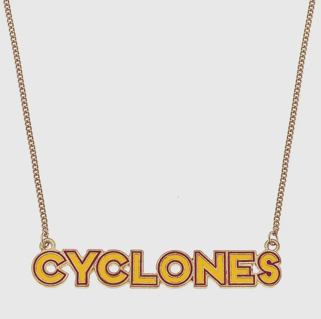 Iowa State Cyclones Enamel Necklace