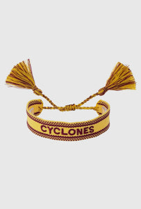 Iowa State Cyclones Woven Tassel Bracelet