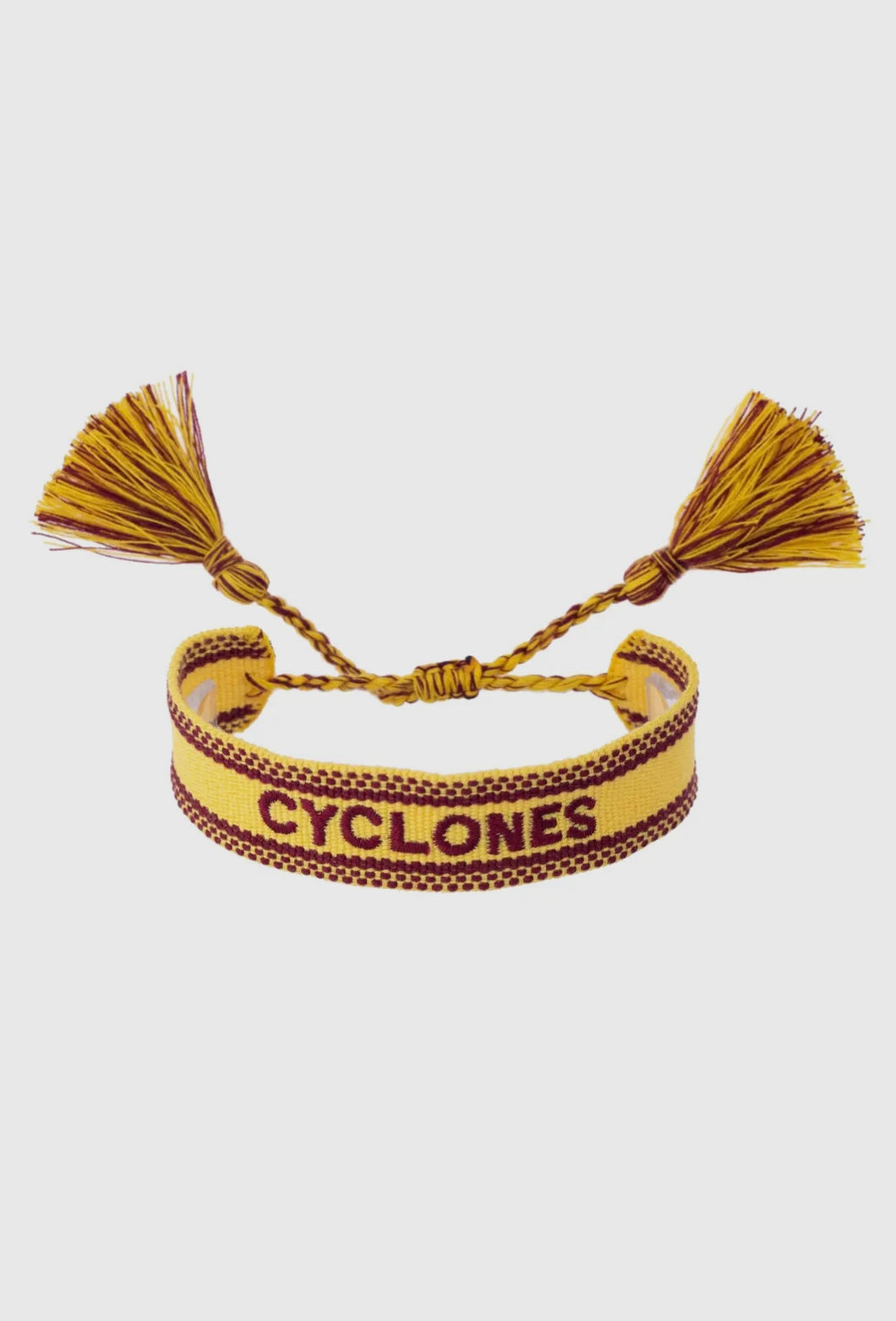 Iowa State Cyclones Woven Tassel Bracelet