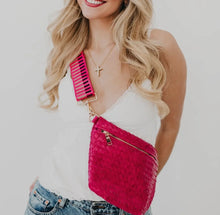 Load image into Gallery viewer, Westlyn Woven Bum Bag - Fuchsia