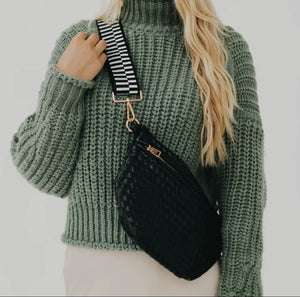 Westlyn Woven Bum Bag - Black