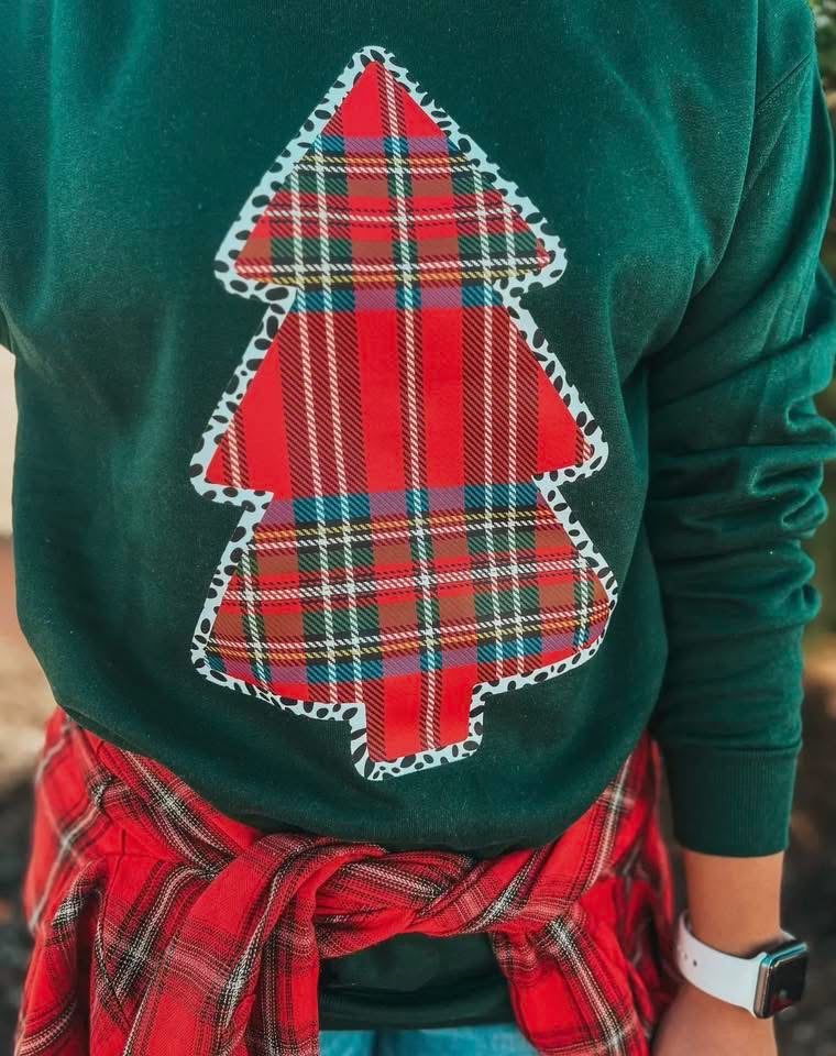Plaid Christmas Tree Sweatshirt