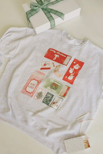 Merry + Bright Match Box Graphic Sweatshirt