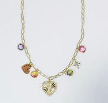 Load image into Gallery viewer, Hearts Drop Charm Necklace